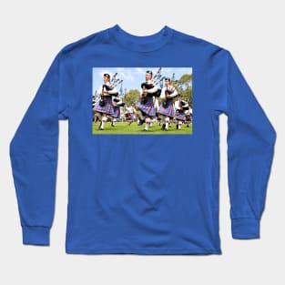 Scottish Highland Pipe & Drum Band Long Sleeve T-Shirt